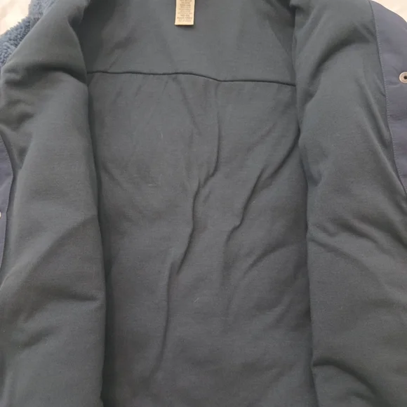 L.L. Bean Women's Blue Sherpa Jacket Medium - Picture 3 of 6